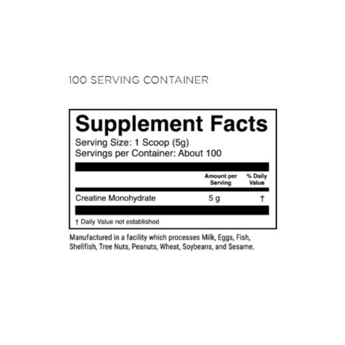 Micronized Creatine Monohydrate (100 Servings)